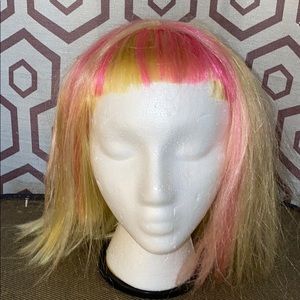 Halloween costume Wig Spin Master blonde pink with bangs child M/L